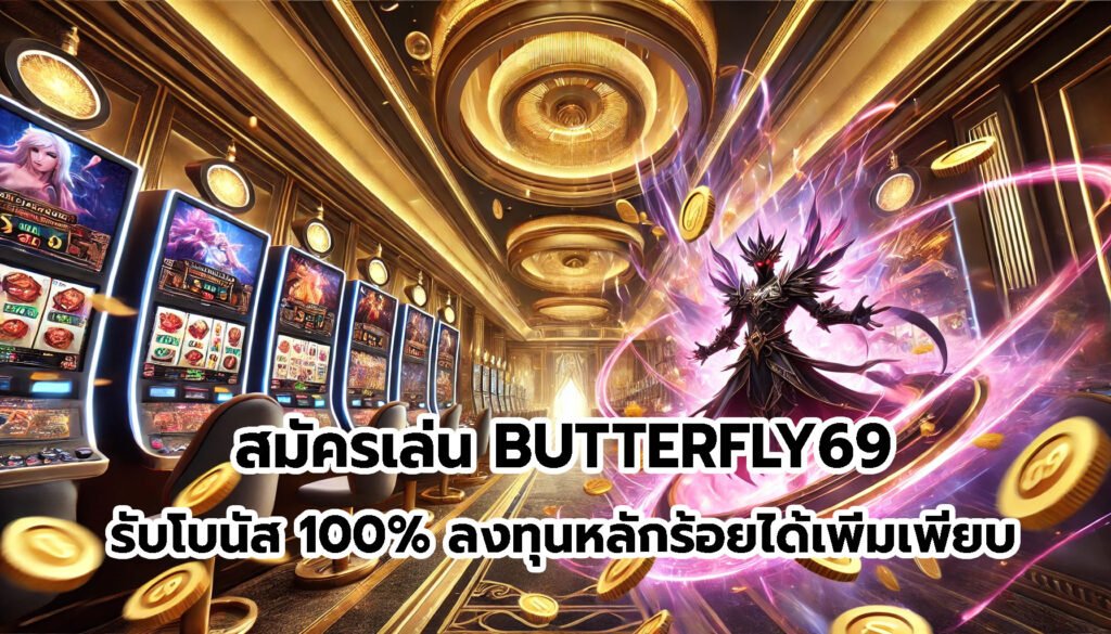 สมัครเล่น BUTTERFLY69 รับโบนัส 100% ลงทุนหลักร้อยได้เพิ่มเพียบ